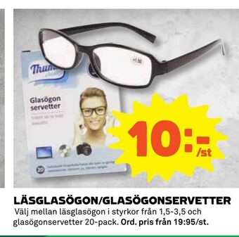 Coop Daglivs Läsglasögon/glasögonservetter erbjuda