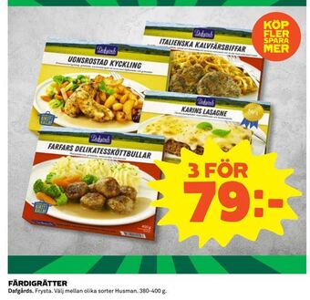 Coop Daglivs Färdigrätter erbjuda