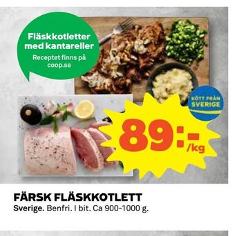 Coop Daglivs Färsk fläskkotlett erbjuda