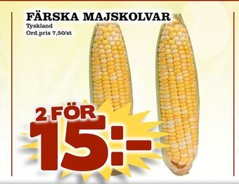Din Mat Färska majskolvar erbjuda