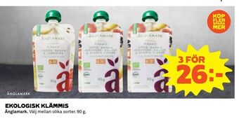 Coop Daglivs Ekologisk klämmis erbjuda