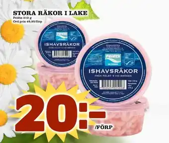 Din Mat Stora räkor i lake erbjuda