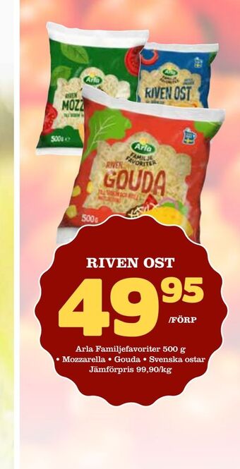 Din Mat Riven ost erbjuda