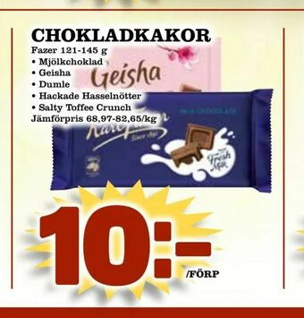 Din Mat Chokladkakor erbjuda