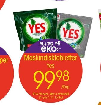 EKO Maskindisktabletter erbjuda