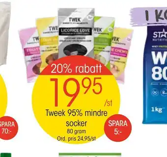 Tweek 95% mindre socker