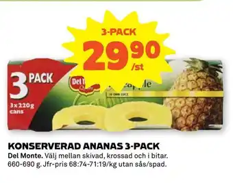 Konserverad ananas 3-pack