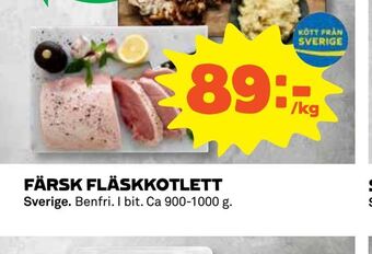 Coop Färsk fläskkotlett erbjuda