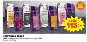 Coop Kaffe hela bönor erbjuda