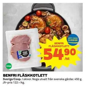 Coop Extra Benfri fläskkotlett erbjuda