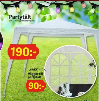 DollarStore Partytält erbjuda
