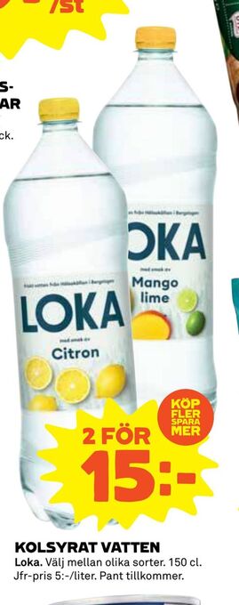 Coop Kolsyrat vatten erbjuda