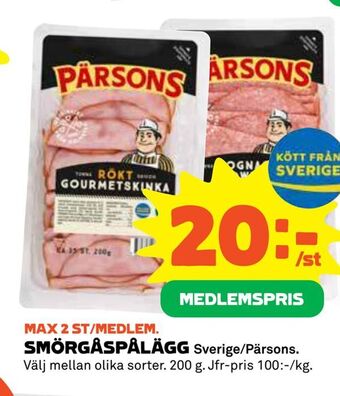 Coop Smörgåspålägg erbjuda