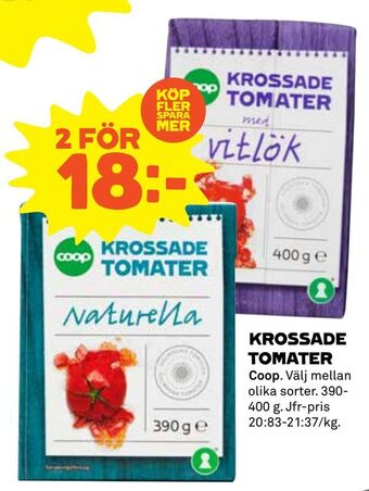 Coop Krossade tomater erbjuda
