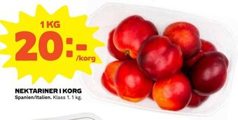 Coop Nektariner i korg erbjuda