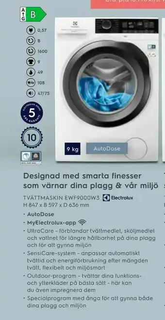 Electrolux Home Tvättmaskin ewf9000w3 erbjuda