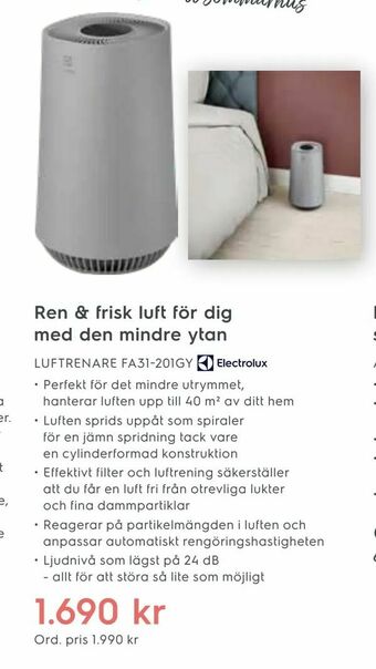 Electrolux Home LUFTRENARE FA31-201GY erbjuda