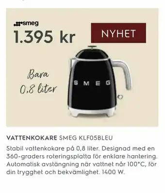 Electrolux Home Vattenkokare smeg klf05bleu erbjuda