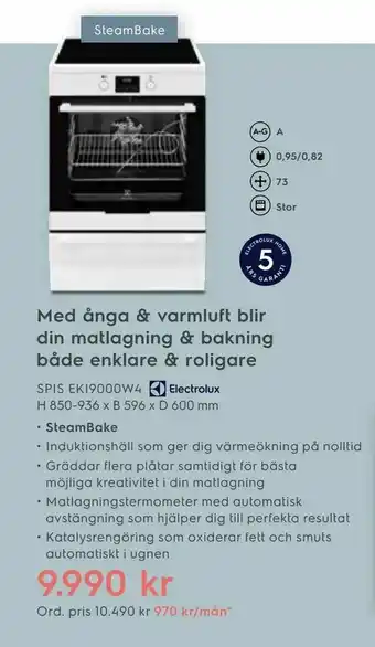 Electrolux Home SPIS EKI9000W4 erbjuda