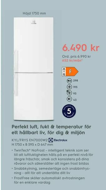 Electrolux Home KYL/FRYS EN7000W2 erbjuda