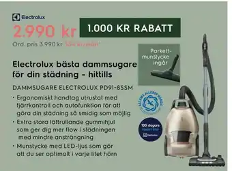 Electrolux Home DAMMSUGARE ELECTROLUX PD91-8SSM erbjuda
