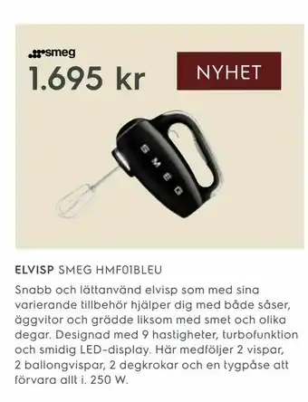 Electrolux Home Elvisp smeg hmf01bleu erbjuda