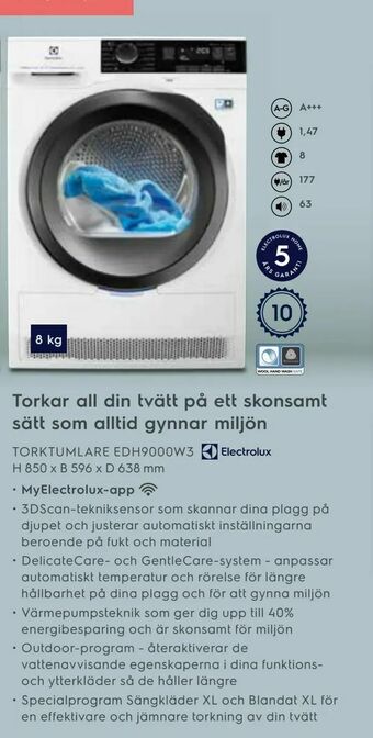 Electrolux Home Torktumlare edh9000w3 erbjuda