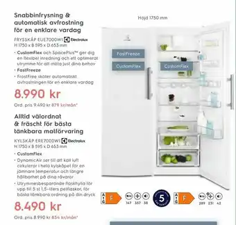 Electrolux Home KYLSKÅP ERE7000W1 erbjuda