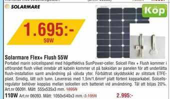 Erlandsons Brygga Solarmare Flex+ Flush 55W erbjuda