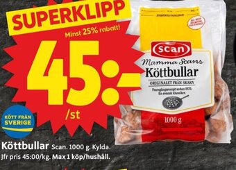 ICA Supermarket Köttbullar erbjuda