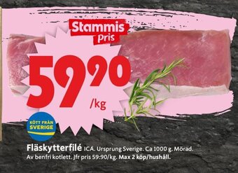ICA Supermarket Fläskytterfilé erbjuda