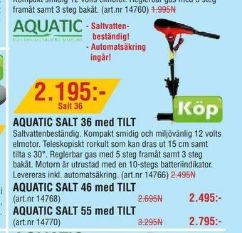 Erlandsons Brygga AQUATIC SALT 36 med TILT erbjuda