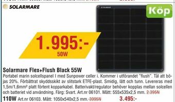 Erlandsons Brygga Solarmare Flex+Flush Black 55W erbjuda