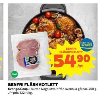 Coop Benfri Fläskkotlett erbjuda