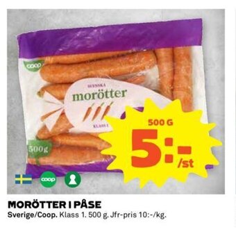 Coop Morötter i Påse erbjuda