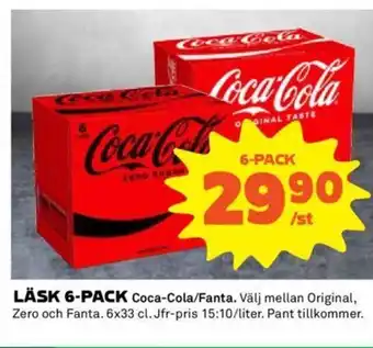 Coop Coca-Cola Läsk 6-pack erbjuda