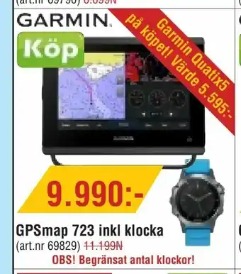 Erlandsons Brygga GPSmap 723 inkl klocka erbjuda