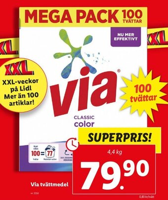 Lidl Via Tvättmedel erbjuda