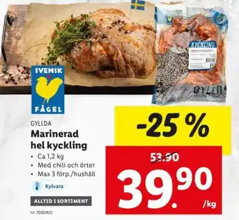 Lidl Marinerad Hel Kyckling erbjuda