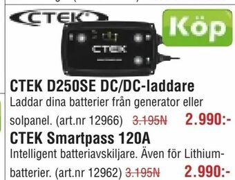 Erlandsons Brygga CTEK D250SE DC/DC-laddare erbjuda