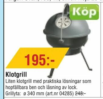 Erlandsons Brygga Klotgrill erbjuda