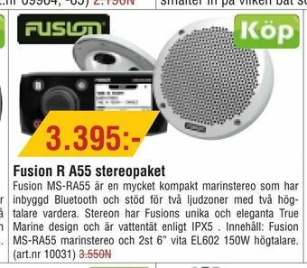 Erlandsons Brygga Fusion R A55 stereopaket erbjuda