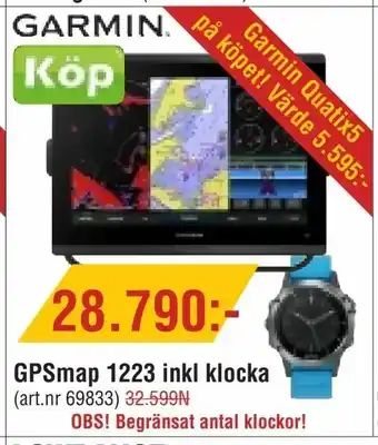Erlandsons Brygga GPSmap 1223 inkl klocka erbjuda