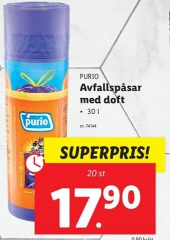Lidl Avfallspåsar med Doft erbjuda