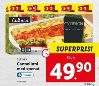 Lidl Cannelloni med Spenat erbjuda