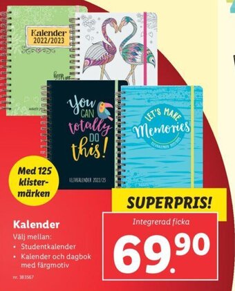 Lidl Kalender erbjuda