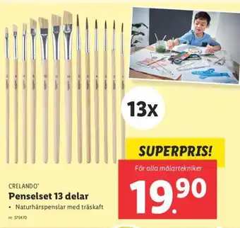 Lidl Penselset 13 delar erbjuda