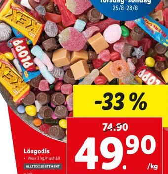 Lidl Lösgodis erbjuda