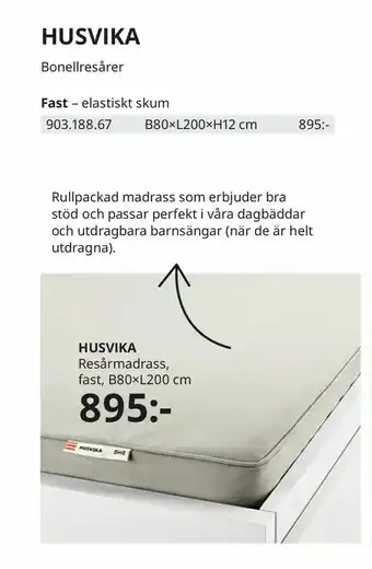 IKEA HUSVIKA Resårmadrass erbjuda