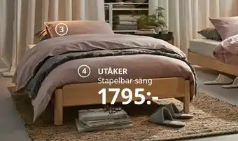 IKEA UTÅKER stapelbar säng erbjuda